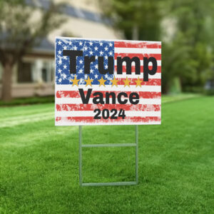 Trump Vance Plastic Yard Sign, Election sign, Trump 2024