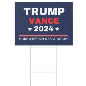 Trump Vance Sign, Republican Campaign Sign, Patriotic Outdoor Decor, MAGA Support Sign, Conservative Election Yard,Political Yard Sign1