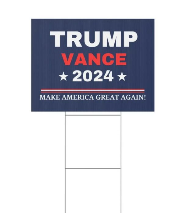 Trump Vance Sign, Republican Campaign Sign, Patriotic Outdoor Decor, MAGA Support Sign, Conservative Election Yard,Political Yard Sign1