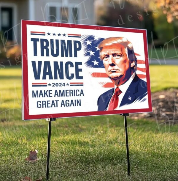 Trump Yard Sign Trump 2024 & Vance Senate Sign 18x24 Printable Yard Sign Digital Download