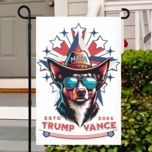 Trump garden flag Trump Vance flag Trump yard sign Republican yard flag MAGA 2024 Election flag Trump floral flag for yard Trump house flag1