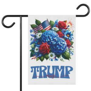 Trump garden flag Trump Vance flag Trump yard sign Republican yard flag MAGA 2024 Election flag Trump floral flag for yard Trump house flag2