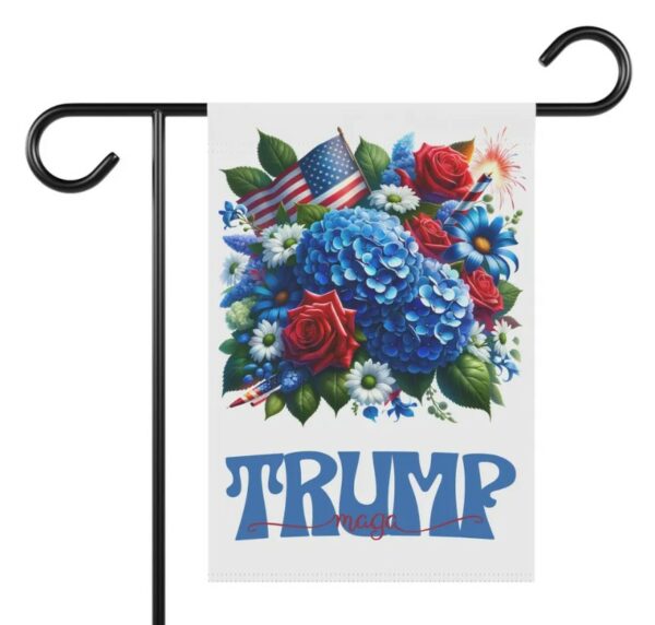 Trump garden flag Trump Vance flag Trump yard sign Republican yard flag MAGA 2024 Election flag Trump floral flag for yard Trump house flag2