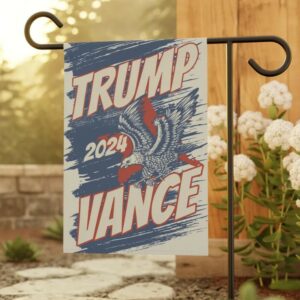 Trump garden flag Trump Vance flag Trump yard sign Republican yard flag MAGA 2024 Election flag Trump floral flag for yard Trump house flag3