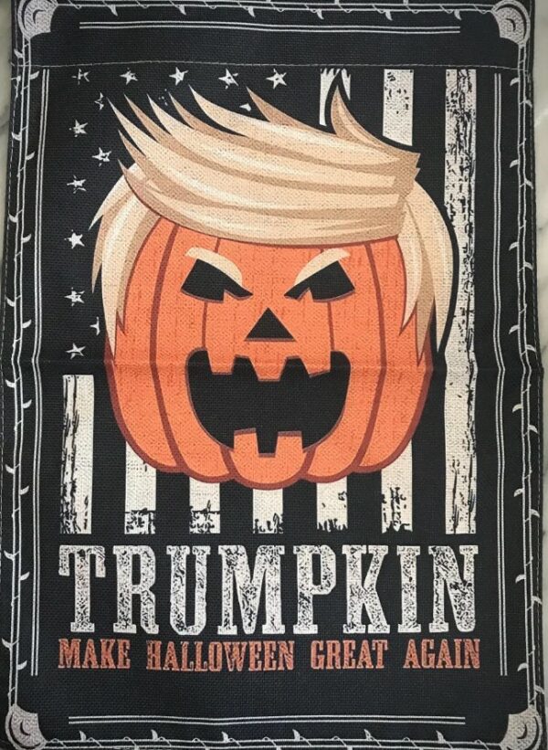 Trumpkin Garden Flag Halloween Trump Yard Sign Make Halloween Great Again Flag Only Trump Supporter Flag Trump Halloween Flag1