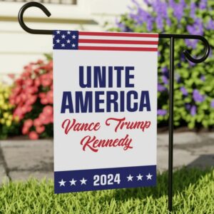 Unite America Flag 2024 Vance Trump Kennedy Garden Flag, Decorative Outdoor Flag, Patriotic Flag for Yard, Garden Flag 2024