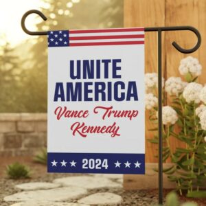 Unite America Flag 2024 Vance Trump Kennedy Garden Flag, Decorative Outdoor Flag, Patriotic Flag for Yard, Garden Flag 20241