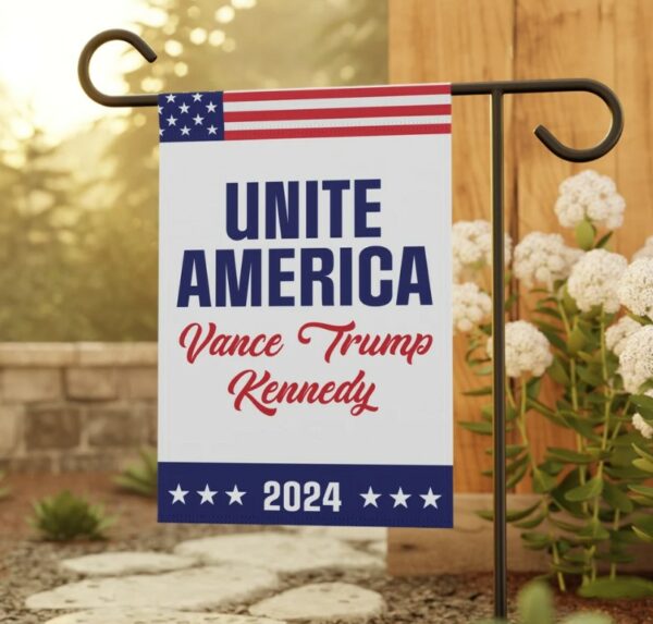 Unite America Flag 2024 Vance Trump Kennedy Garden Flag, Decorative Outdoor Flag, Patriotic Flag for Yard, Garden Flag 20241