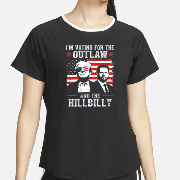 2024 Election Conservative Political Republican Sweater, Ridin With The Outlaw And The Hillbilly Trump Shirt 3