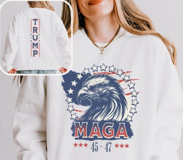 45 47 Maga Trump Conservative Shirt, Trump Supporter Comfort Colors Lightweight Sweatshirt, ProTrump Patriot Election 2024, Take AmericaBack2