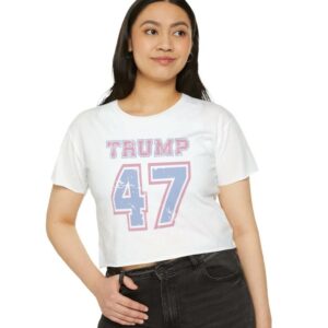 45 47 Trump Crop, Trump Vance 2024, Juniors Trump shirt, Women for Trump 2024, Women MAGA 2024, Trump shot fight, Support Trump CROP top2