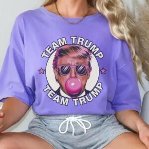 Bubble Gum Trump Shirt, Team Trump T-shirt, Comfort Colors T-shirt, Vote Trump Tee, Trump 2024, Size up for Oversized, Comfort Colors Tee2