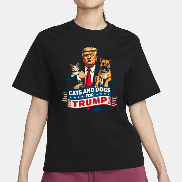 Cats And Dogs For Trump 2024 T-shirts2