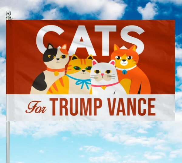 Cats For Trump Vance Flag, Trump Vance Kennedy Flag, Trump For President, Republican Flag, USA President Election 2024 Flag