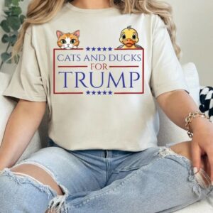 Cats and Ducks for Trump Shirt, Donald Trump 2024 T-Shirt, Trump Vance Election Tee Republican Rally, Trump Harris Debate, Funny Trump Shirt