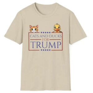 Cats and Ducks for Trump Shirt, Donald Trump 2024 T-Shirt, Trump Vance Election Tee Republican Rally, Trump Harris Debate, Funny Trump Shirt1