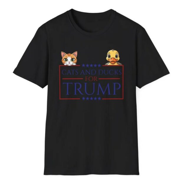 Cats and Ducks for Trump Shirt, Donald Trump 2024 T-Shirt, Trump Vance Election Tee Republican Rally, Trump Harris Debate, Funny Trump Shirt2