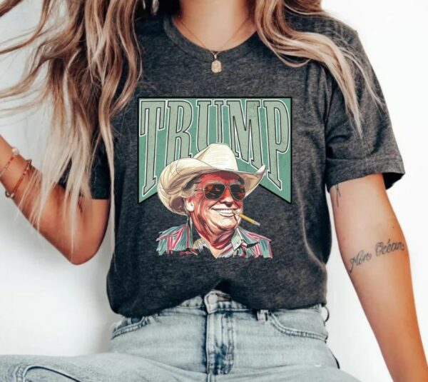 Cowboy Western Make America Great Donald Daddy Shirt, Trump President Shirt, Donald Trump Funny Shirt, Trump 2024 Tee, Republican Gift Tee1