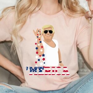 Custom Trump 'Merica T-shirt, Trump Bae Funny 4th of July Shirt, Trump Salt 4th Of July Shirt, Salt Bae Style Funny 4th of July Trump Tee3