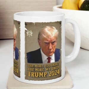 Donald Trump 2024 Mug Donald Trump Mug Shot Design Coffee Mug Patriotic Mug Design Accent Coffee Mug, 11oz2