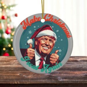 Donald Trump 2024 Ornaments Make Christmas Great Again Ceramic Ornaments Sets 1pc 3pc 5pc10pc Christmas Ornaments Holiday Political Decor1