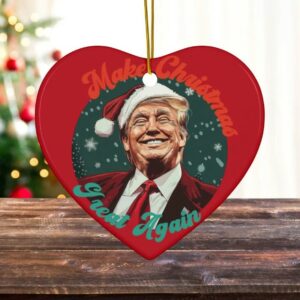 Donald Trump 2024 Ornaments Make Christmas Great Again Ceramic Ornaments Sets 1pc 3pc 5pc10pc Christmas Ornaments Holiday Political Decor2