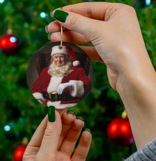 Donald Trump Christmas Ornament Acrylic with Ribbon Trump 2024 Christmas Gift Donald Trump Santa Secret Santa Gift MAGA