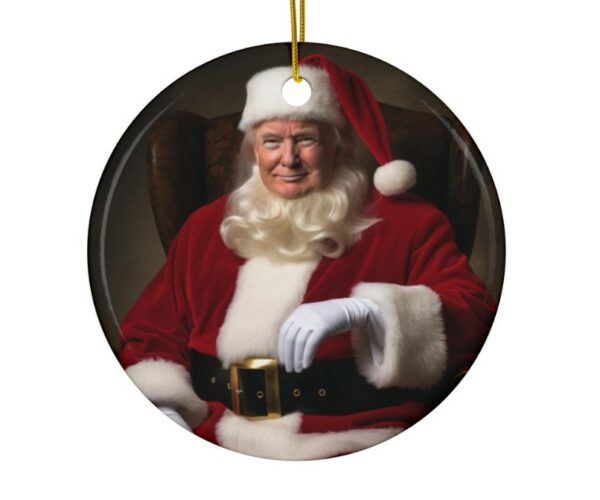 Donald Trump Christmas Ornament Acrylic with Ribbon Trump 2024 Christmas Gift Donald Trump Santa Secret Santa Gift MAGA2