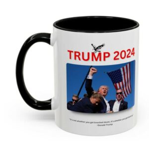 Donald Trump Collectible Mug - American Flag Cross - Accent Coffee Mug (11, 15oz)2