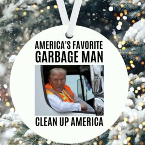 Donald Trump Garbage Truck Ornament