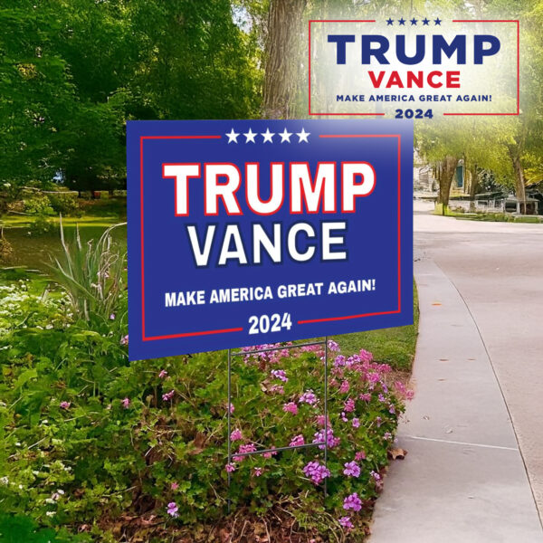 Donald Trump President JD Vance, Trump Vance 2024 lawn Yard Sign1