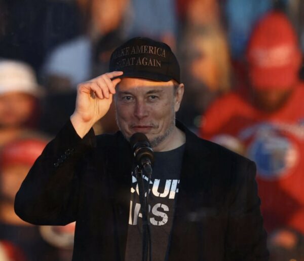 Elon Musk at Trump rally I'm dark MAGA Hat Caps