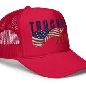 Embroidered Truckers for Trump Hat, Take America Back, Trump Rally Supporter Cap, Patriotic Flag Support Trump Hat, 2024 Election Gift.3