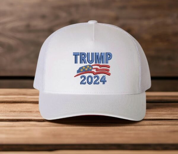 Embroidered Trump 2024 Hat, Make America Great Again Cap, Trump 2024 Trucker Hat, Trump 2024 Hat, Trump Trucker Hat, Adjustable Trump Cap