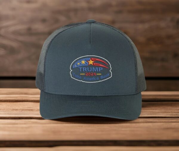 Embroidered Trump 2024 Hat, Take America Back Cap, Trump 2024 Trucker Hat, Trump 2024 Hat, Trump Trucker Hat, Adjustable Trump Cap