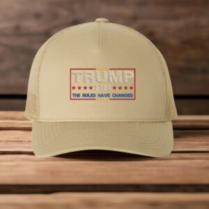 Embroidered Trump 2024 Hat, The Rules Have Changed Cap, Trump 2024 Trucker Hat, Trump 2024 Hat, Trump Trucker Hat, Adjustable Trump Cap1