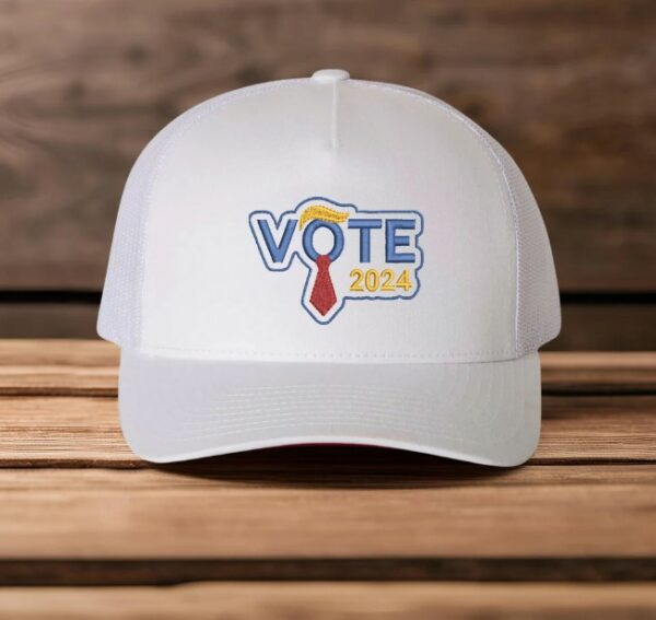 Embroidered Vote 2024 Hat, Vote For Trump Cap, Trump 2024 Trucker Hat, Trump 2024 Hat, Trump Trucker Hat, Adjustable Trump Cap1