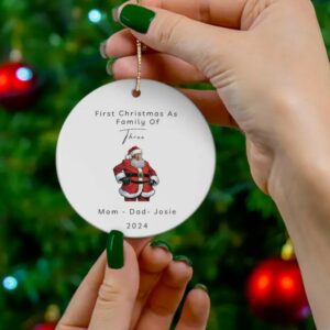 Family Trump Christmas Ornament, Personalized Ornament With Names, 2024 First Christmas Ornament For Family1