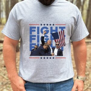 Fight Fight Fight Trump T-Shirt For Trump Campaign 2024 Make America Great Again MAGA Shirt for Women Presidential Campaign