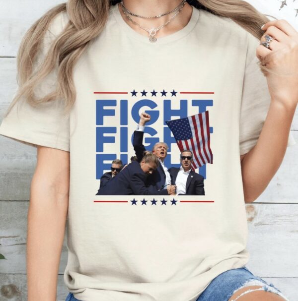 Fight Fight Fight Trump T-Shirt For Trump Campaign 2024 Make America Great Again MAGA Shirt for Women Presidential Campaign1