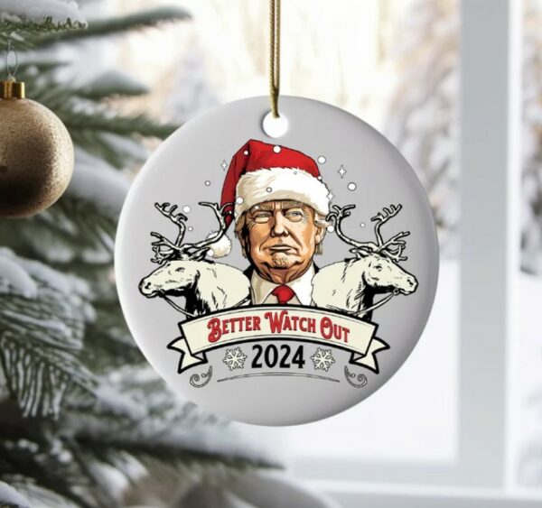 Funny Trump Christmas Ornament, Donald Trump 2024 Supporters, Political Decor, Gift for Republican, Election Gift2