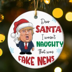 Funny Trump Christmas Ornament, Donald Trump Xmas Keepsake, Political Trends, Christmas Tree Ornament, Fight For America, Gift For Her Him3