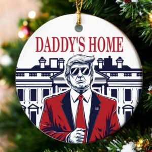 Funny Trump Daddy Ornament, Political Trends, Trump 2024 Gifts, Election 2024 Ornament, Funny Trump Ornament, Holiday Ornament