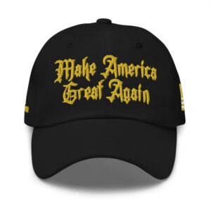 Gold Dark Gothic MAGA Hat Cap