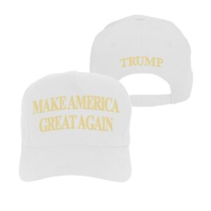 Gold White MAGA Hat