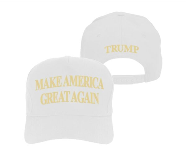 Gold White MAGA Hat