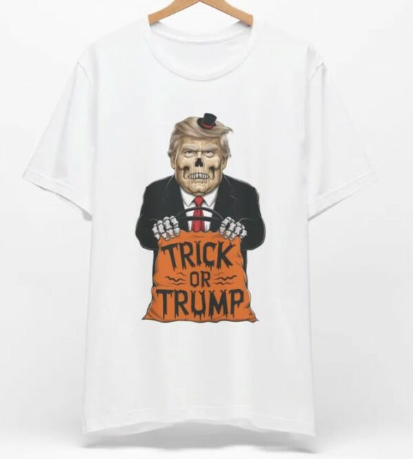 Halloween Trump Shirt, Trick or Trump Shirt, Donald Trump Shirt, Trump Skeleton Shirt, US 2024 Election Shirt, Halloween Politics Shirt