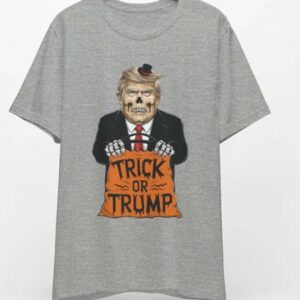 Halloween Trump Shirt, Trick or Trump Shirt, Donald Trump Shirt, Trump Skeleton Shirt, US 2024 Election Shirt, Halloween Politics Shirt3