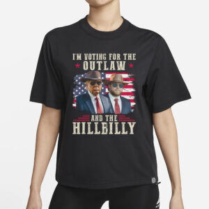 I'm Voting For The Outlaw And The Hillbilly Trump Vance 2024 T-Shirt Trump Vance Cowboy Tee Trump and JD Vance 2024 shirt1