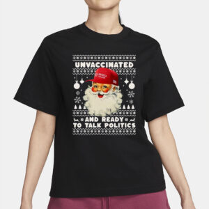 MAGA Santa shirt, Trump Christmas t shirt, Funny Political Santa Claus Crewneck T-shirt2